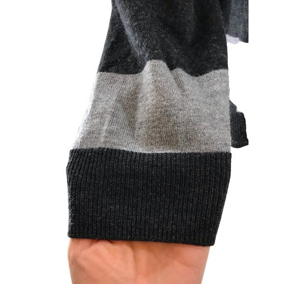 Unisex 100% Wool Colorblock Long Sleeve Button Front Cardigan Sweater Size XL - Picture 5 of 10